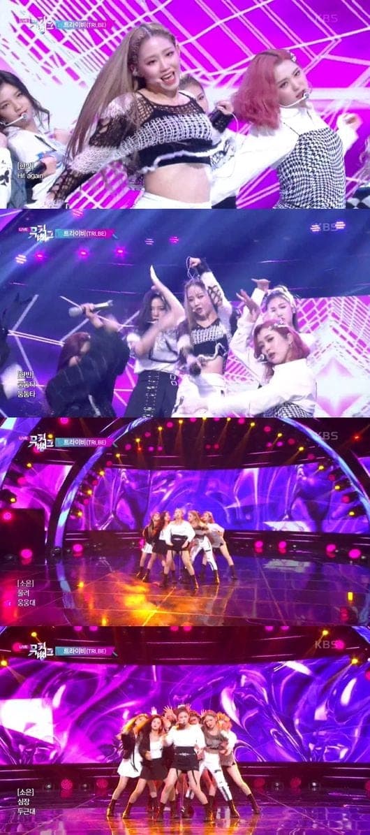 Rookie Girl Group TRI.BE Effortlessly Deals with a Stage Accident on ‘Music Bank’