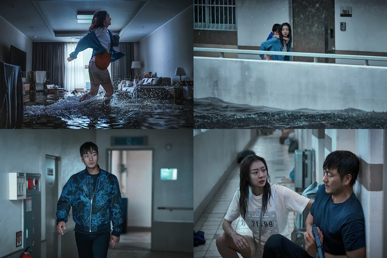 Park Hae Soo and Kim Da Mi Race Against the End in Netflix’s ‘The Great Flood’ Stills