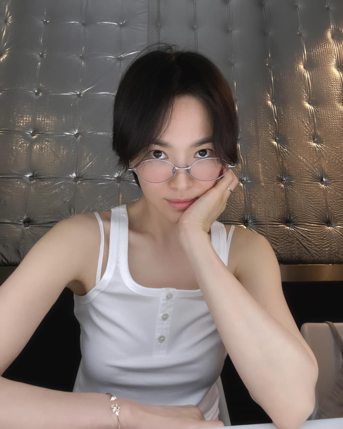 Song Hye Kyo Turns Heads in Geek Chic Look and an Eye-Wateringly Expensive Bracelet in Spain